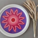 Set of 3 vintage serving trays Diameter 33cm