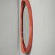 1970s Italian Space Age Red Lacquer and Smoked Glass Round Mirror