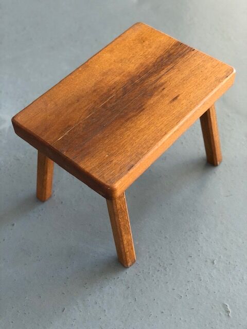 Varnished solid wood bench