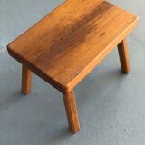 Varnished solid wood bench