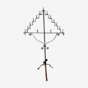 Wrought iron candles Ht 157cm