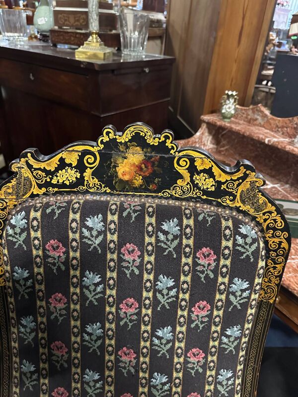 Paire de fauteuil Napoléon III style Voltaire