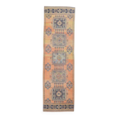 1970s Turkish orange wool runner rug 95x319