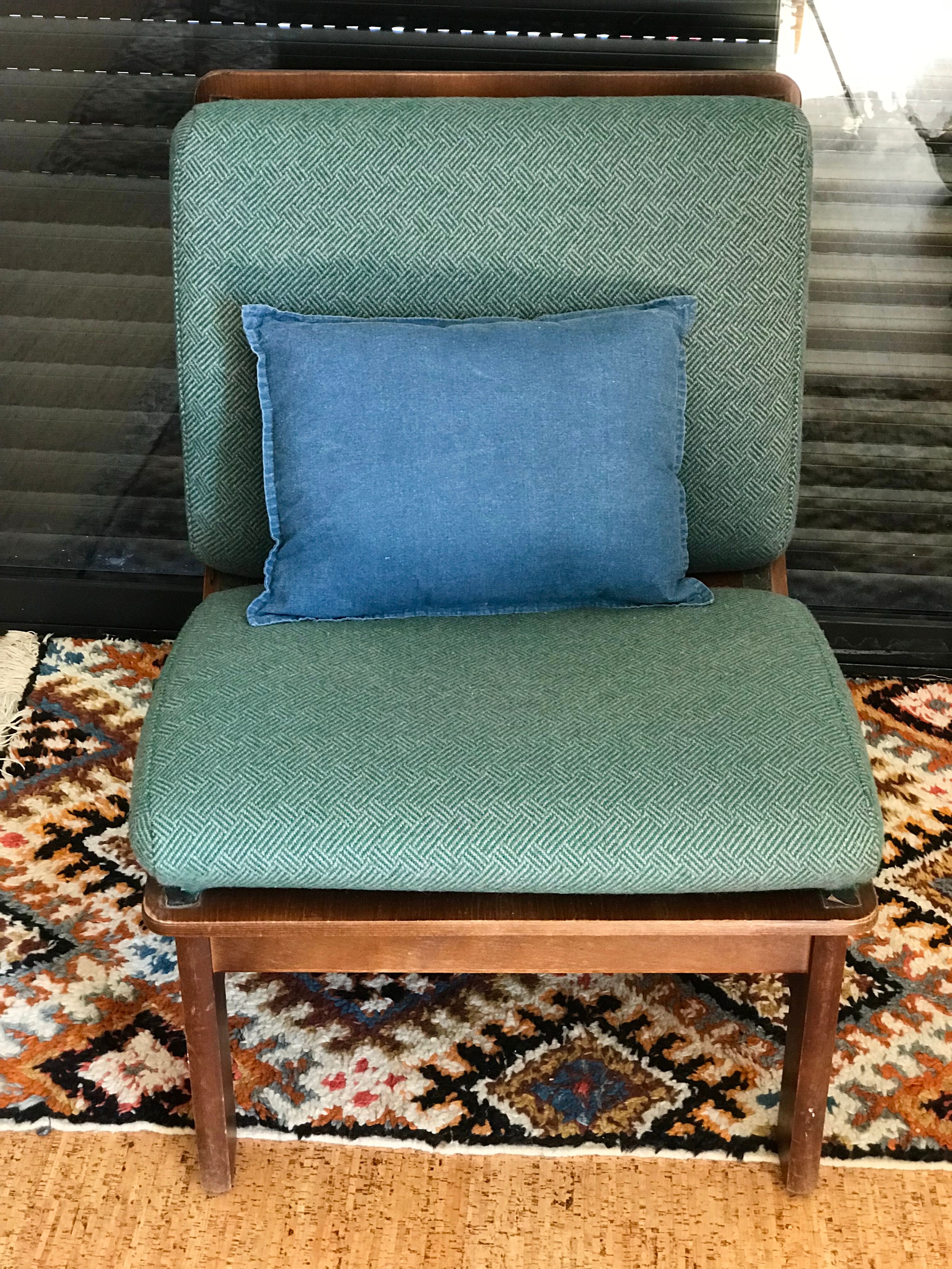 Fauteuil vintage en bois courbé