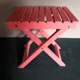 Folding wooden stool