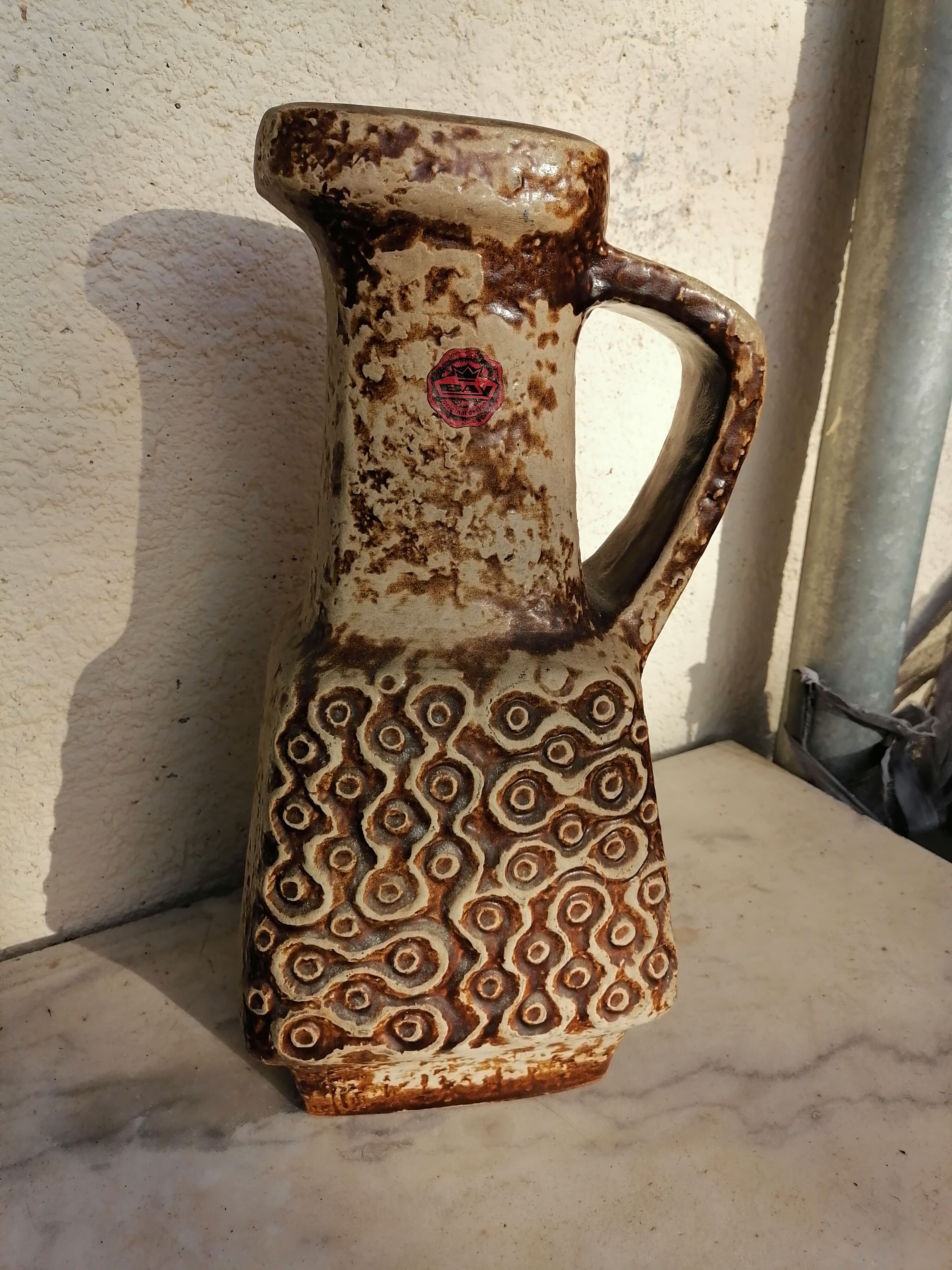 Vase jug bay vest germany style fat lava 1960