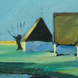 Viktor Rasmussen, Danish Modern Painting, 1970s, Oil on Canvas, Framed