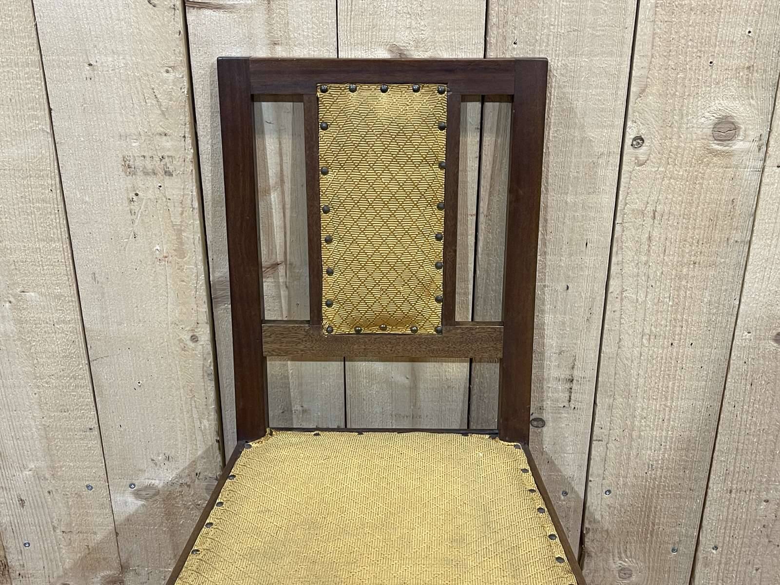 Series of 4 Art Deco mahogany chairs from the 1950s