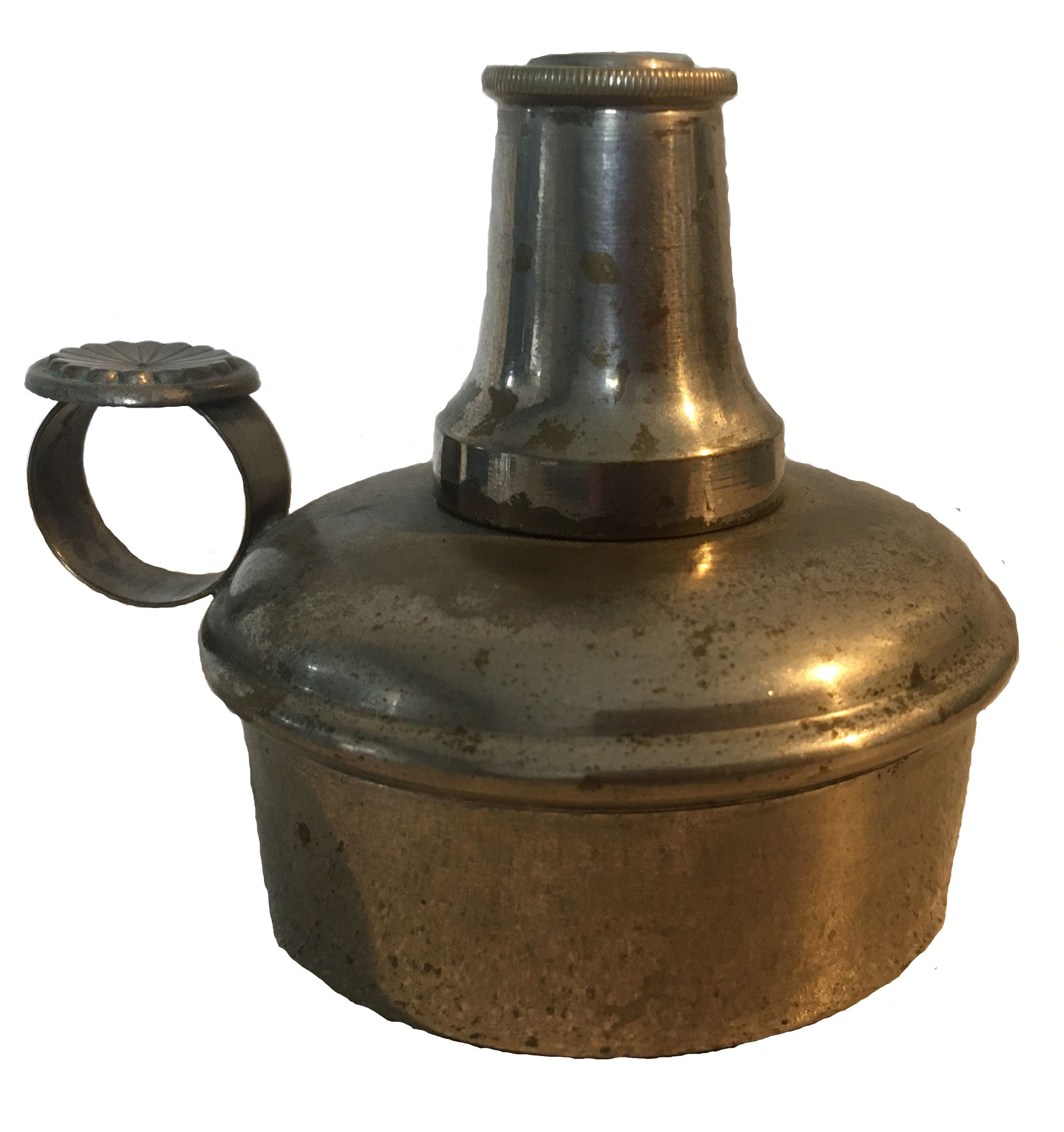 Small gasoline lamp with metal finger