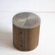 Cardboard Harmonica Side Table With Glass Top, 1970s