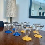 Set of 8 glass ice cream bowls