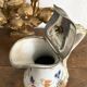Antique polychrome porcelain jug, Orientalist decoration.