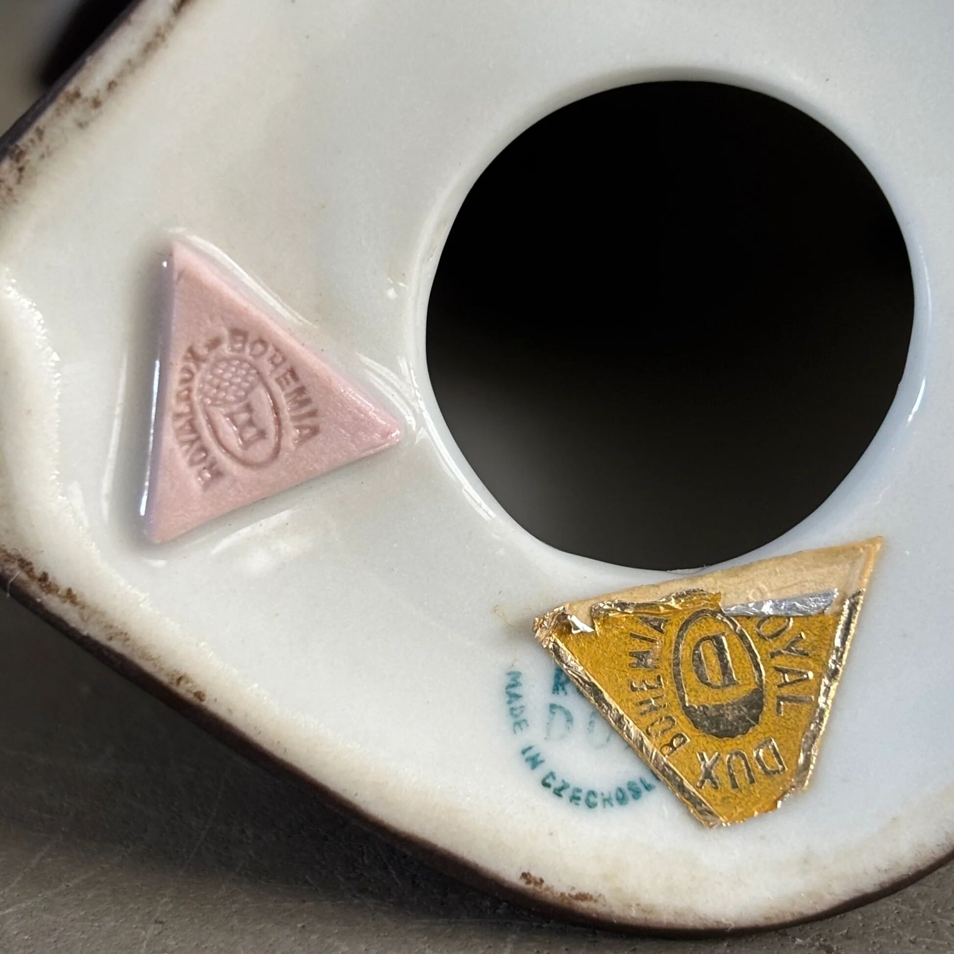 Porcelain chat by Jaroslav Jezek for Royal Dux - 1960