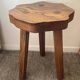 Tripod farmhouse stool in solid oak