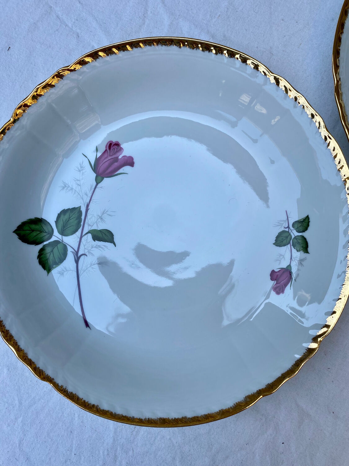 Service de table Berry roses en porcelaine