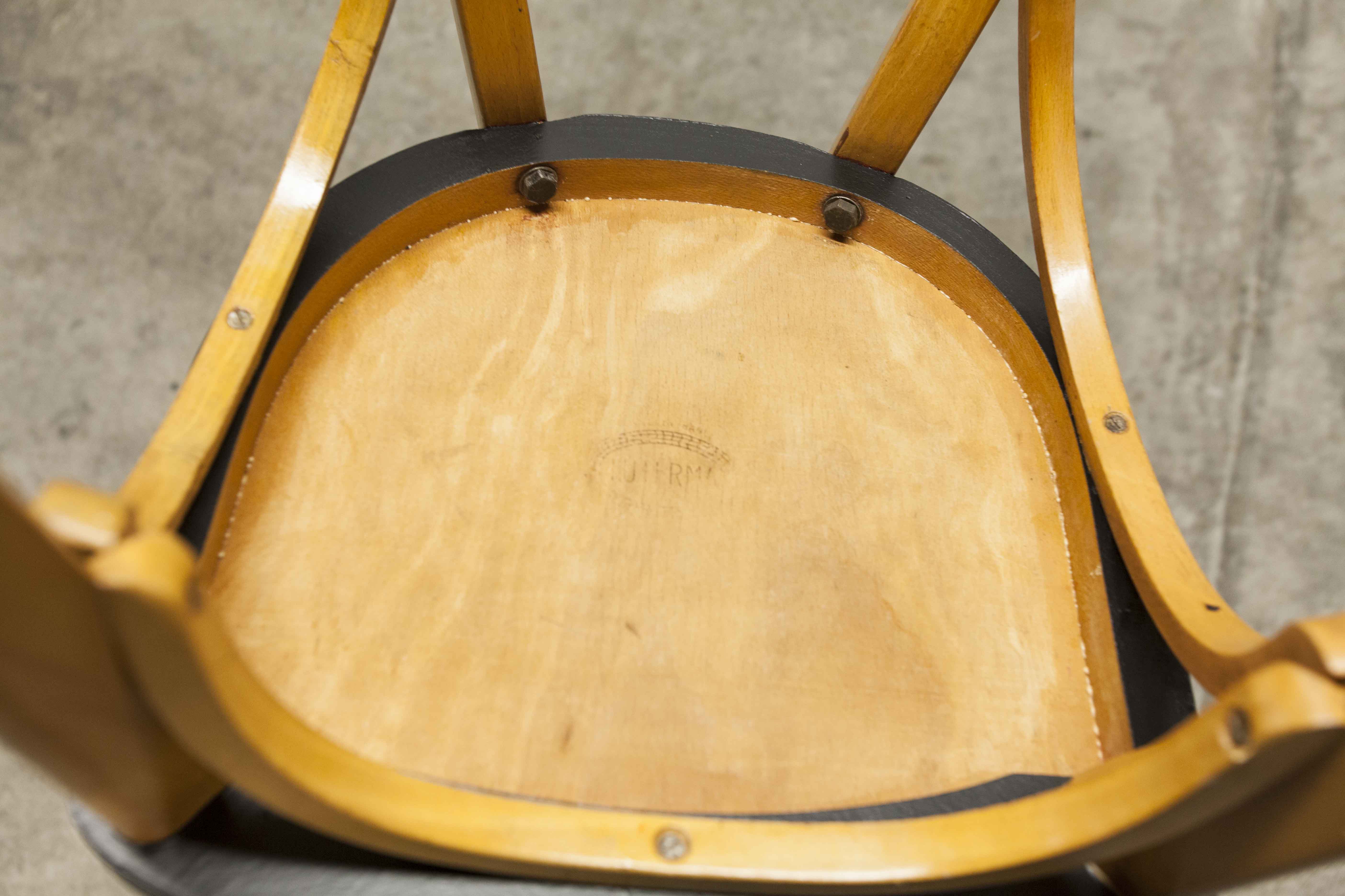 Set of 6 restored Luterma "banana" chairs