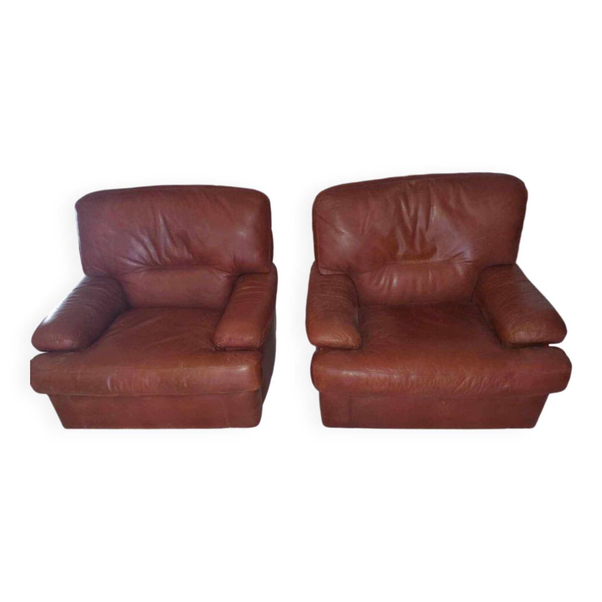 Vintage leather armchairs - Cierre Imbottiti