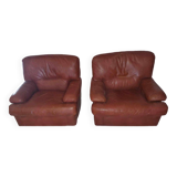 Vintage leather armchairs - Cierre Imbottiti