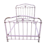 Ancien lit 120 cm fer forgé couleur rose