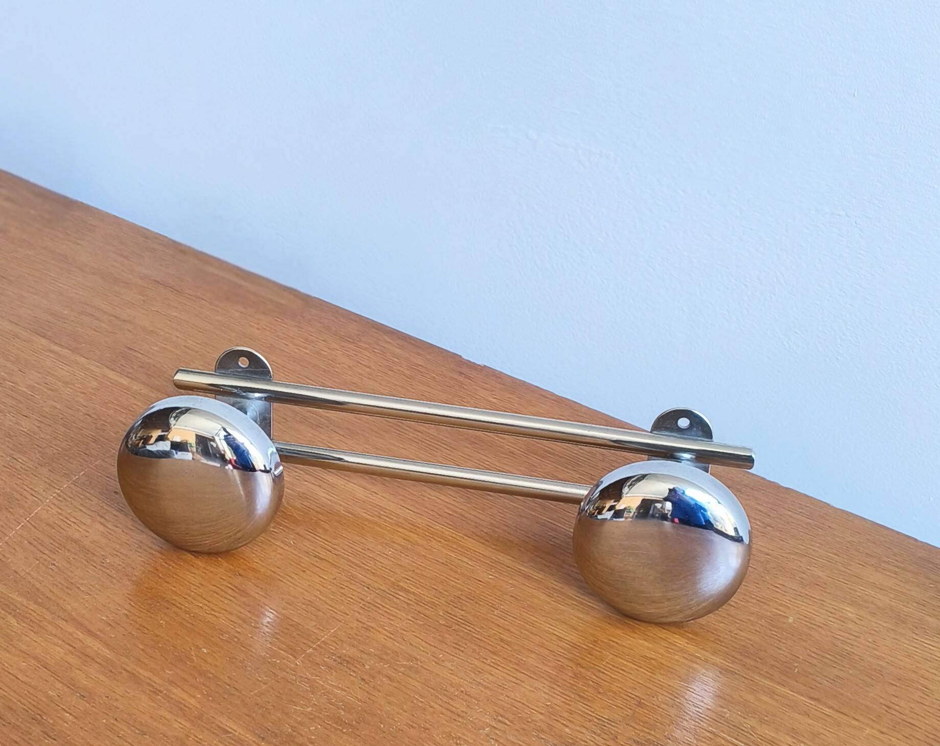 Porte manteau mural chromé 2 patères