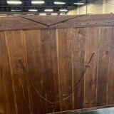 Vintage industrial wooden display cabinet / school cabinet