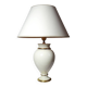 Ivory crackled earthenware lamp, in the style of vintage Le Dauphin.