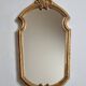 Antique gilded mirror in Louis XVI style with shell decoration 42 x 21 cm