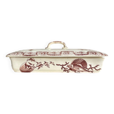 K&G Lunéville comb box in brown ironstone