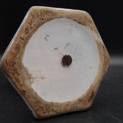 Antique 19th century Delft pair of hexagonal vases - Petrus Regout Maestricht