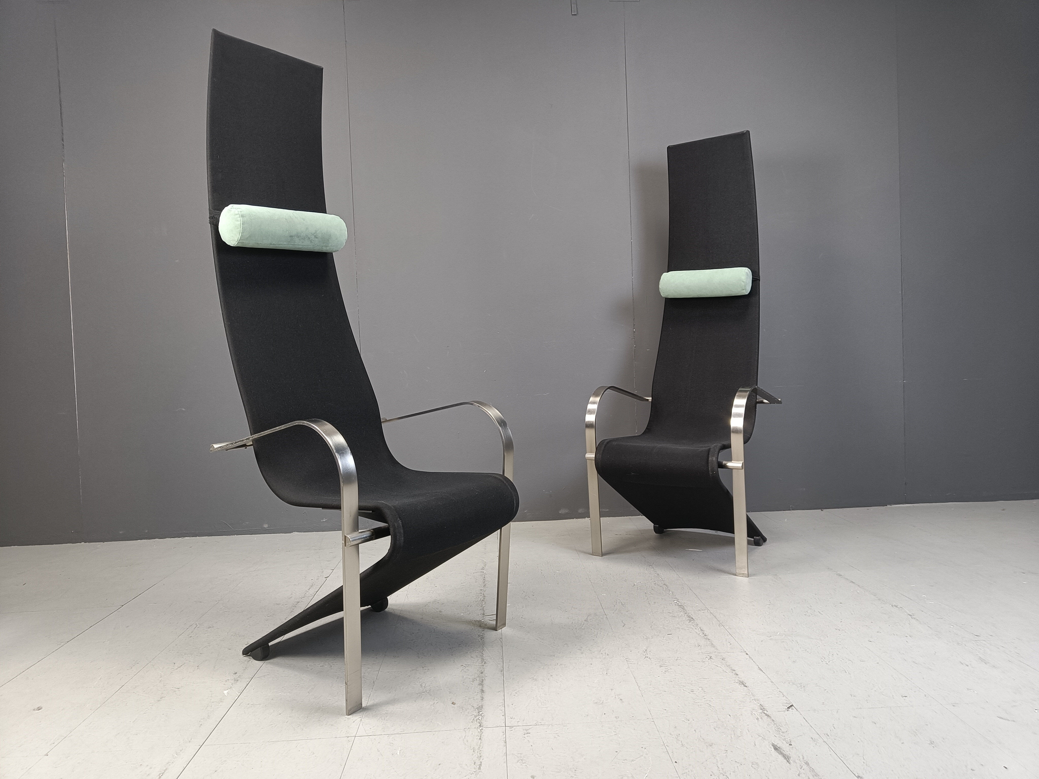 Postmodern King dining chairs by Belgochrom - set of 6