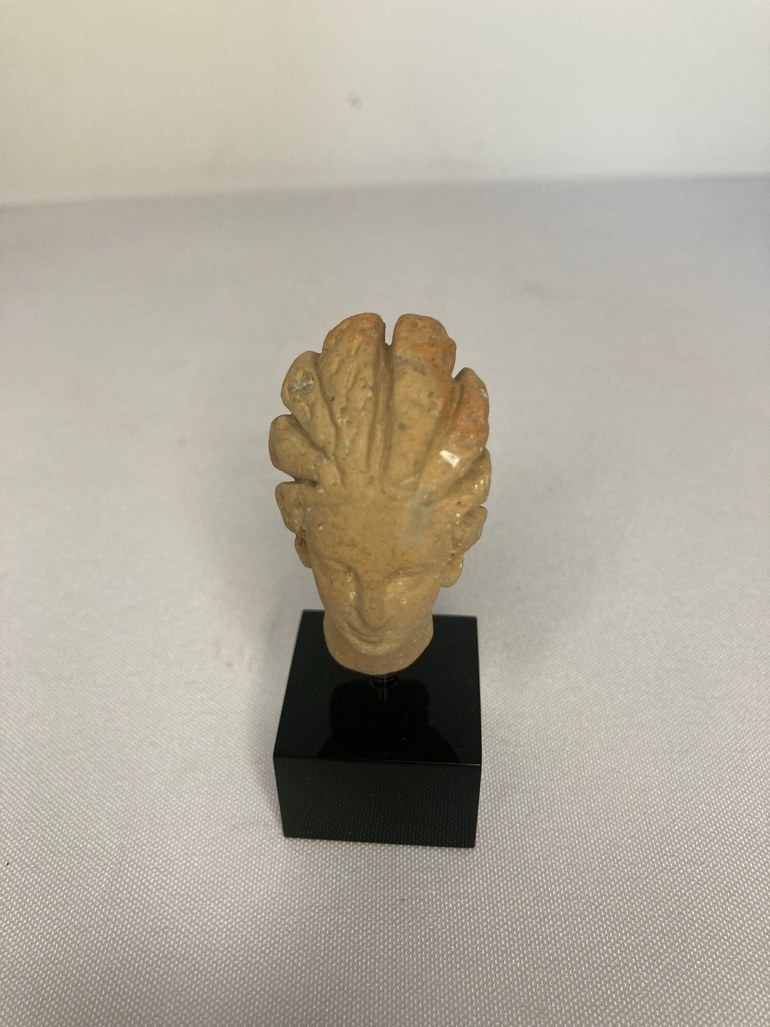 Antiquity two heads Greek woman with terracotta bun