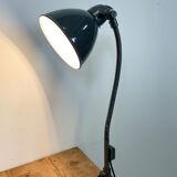 Industrial Grey Enamel Gooseneck Desk Lamp from Siemens, 1950s