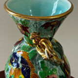 Cerdazur Monaco vase in ceramic with fish decoration