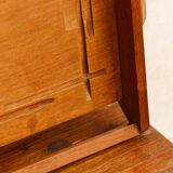 Art deco tray in solid teak