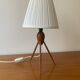Lampe tripode en teck années 60