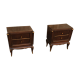 Pair of bedsides in rosewood veneer