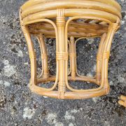 Vintage rattan garden furniture from the 1970s.