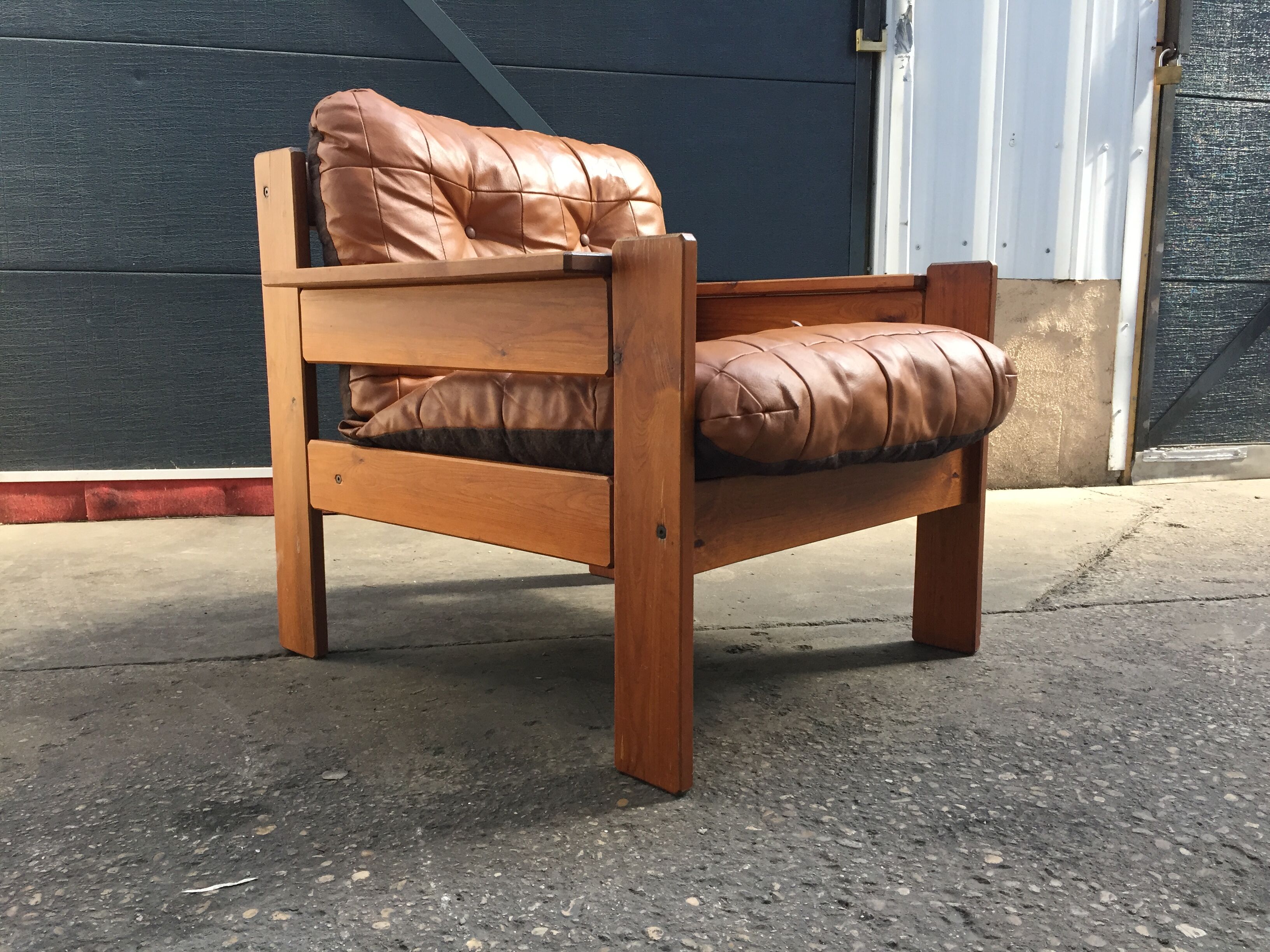 Scandinavian armchair in vintage pine