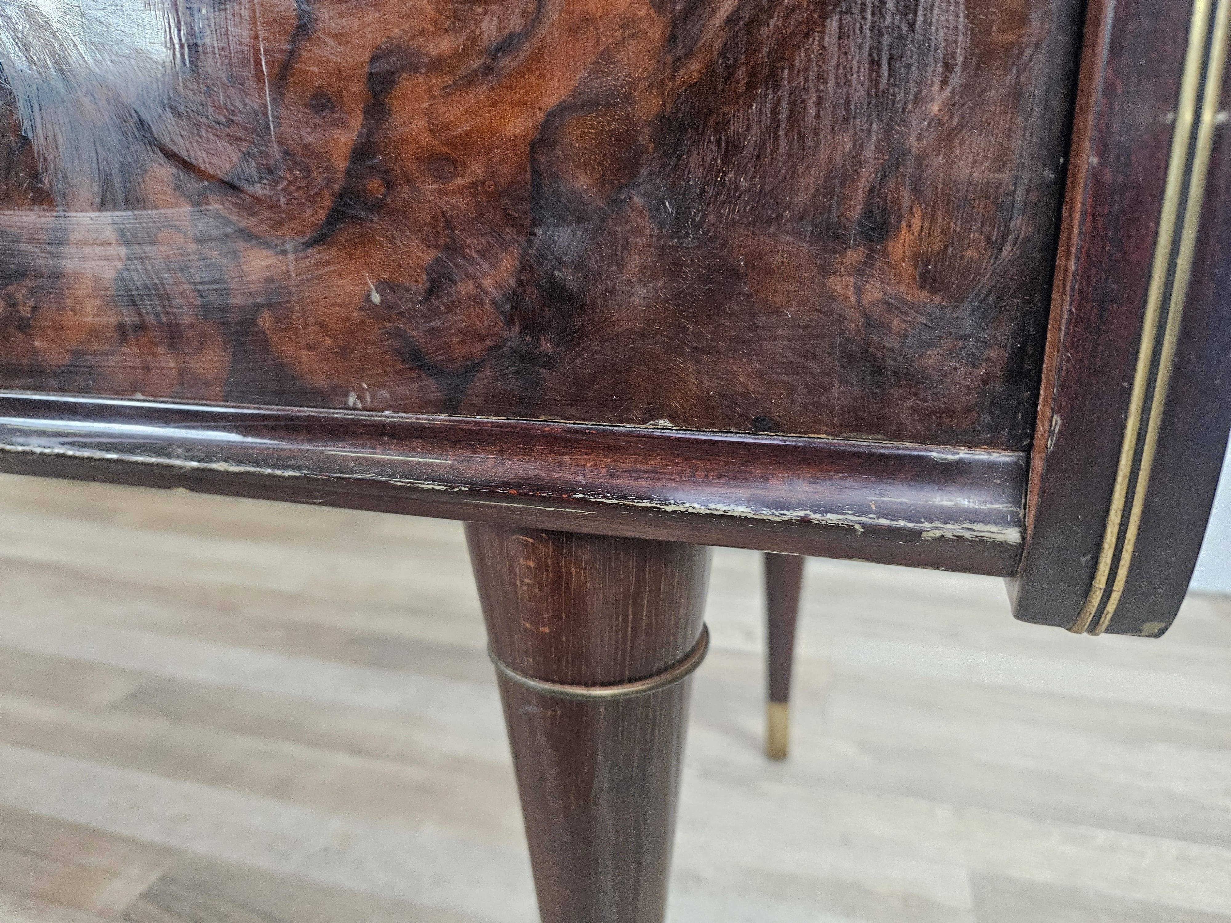 Mid Century 70's Chest of Drawers with Glass Top