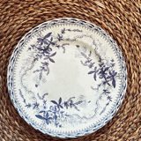 Large flat Iron Earth. Cream & blue color