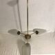 Lot brass suspension and 2 brass double wall sconces 70s