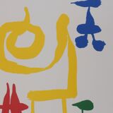 Joan MIRO: A surrealist mother and children, signed lithograph