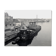Ancient photo of a barge on a canal north of Paris