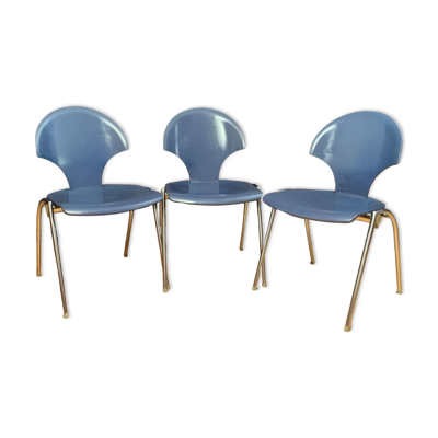 Ensemble de trois chaises Kusch+Co Allemagne années 1980