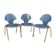 Set of three Kusch+Co chairs, Germany, 1980s