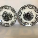 Pair plates Napoléon boch La Louvière Belgium