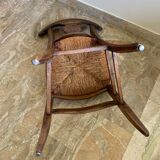 6 chaises anciennes en bois et assise en paille