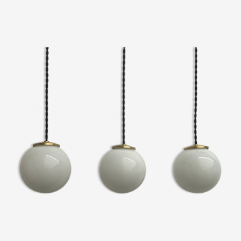 Lot 3 suspensions opaline vintage