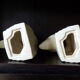 Pair of ceramic parrot bookends