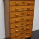 German beech industrial apothecary cabinet, mid-20th century